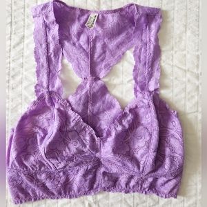 Free People Lilac Lace Bralette Size XS